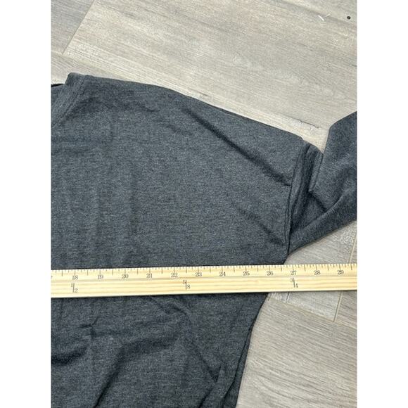 Eberjey Womens Heather Slouchy Pajama Top Drawstring Hemline Charcoal Size S NWT - Picture 4 of 9